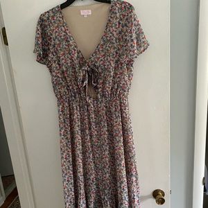 Pink Lily Somebody to Love Lilac Floral Dress